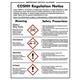 Vogue COSHH Regulations Sign