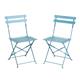 Bolero Perth Blue Pavement Style Steel Folding Chairs (2 pack)