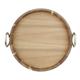 Olympia Round Tray Acacia Wood with Metal Handles 440x405x100mm