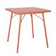 Bolero Amalfi Slatted Square Steel Folding Table Terracotta 700mm