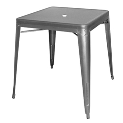 Bolero Bistro Square Steel Table Gun Metal 668mm