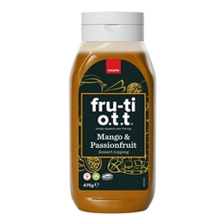Macphie Fru-ti O.T.T Mango & Passionfruit Dessert Topping 475g