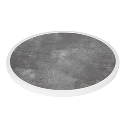Bolero Fibre Glass Round Table Top Dark Stone Effect 580mm