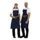 Southside X-Cross Back Apron Denim Blue Tan Ties