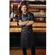 Chef Works Urban Wet Look Boulder Bib Apron Black and Brown