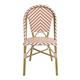 Bolero Parisian Style Rattan Side Chair Coral (2 pack)