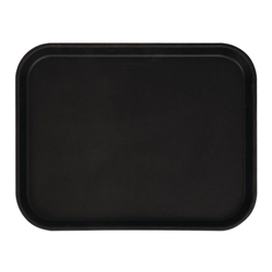 Cambro Camtread Fibreglass Rectangular Non-Slip Tray Black 457mm