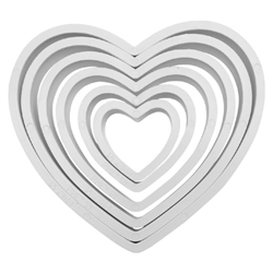 PME Classic Heart Shape Cutter (6 Pack)