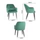 Bolero Lia Velvet Effect Chairs Dark Green (2 Pack)