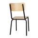 Bolero Cantina Side Chairs with Wooden Seat & Backrest Black (4 Pack)