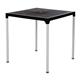 Black Square Table with Aluminium Legs 750mm