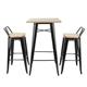 Bolero Bistro Bar Table with Wooden Top Black