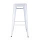 Bolero Bistro Galvanised Steel High Stools White (4 pack)