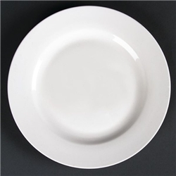 Olympia Lumina Wide Rim Round Plates White 200mm (6 pack)