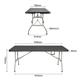 Bolero Rectangular Centre Folding Utility Table Black 6ft (Single)