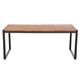 Bolero Acacia Wood and Steel Rectangular Industrial Table 1800mm