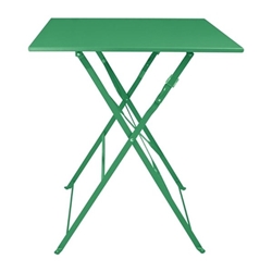 Bolero Perth Forest Green Pavement Style Square Table 600mm