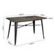 Bolero Complete Outdoor Aluminium Table Dark Wood Effect 1200x760mm