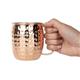 Olympia Barware Hammered Stainless Steel Copper Coated Mugs 440ml