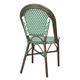 Bolero Parisian Style PE Rattan Chair Green Dot Mix (2 Pack)