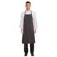 Chef Works Premium Woven Bib Apron Black and White Stripe