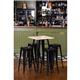 Bolero Bistro Bar Table with Wooden Top Black