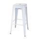 Bolero Bistro Galvanised Steel High Stools White (4 pack)