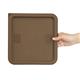 Hygiplas Square Food Storage Container Lid Brown Large