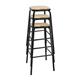 Bolero Cantina High Stools with Wooden Seat Pad Black (4 pack)