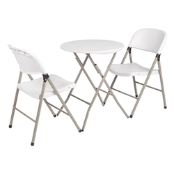 Bolero Foldaway Utility Chairs White (2 pack)