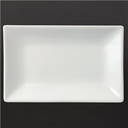 Olympia Whiteware Serving Rectangular Platters 200x 130mm (6 pack)