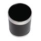Bolero Waste Paper Bin Black with Silver Rim 10.2Ltr
