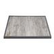 Bolero Wood Grain Effect Outdoor Tempered Glass Table Top Grey Trim 700mm