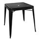 Bolero Bistro Steel Square Table Black 668mm (Single)