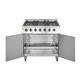 Buffalo 6 Burner Gas Oven Range with Castors