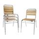 Bolero Aluminium & Ash Bistro Side Chairs (4 Pack)