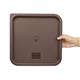 Hygiplas Square Food Storage Container Lid Brown Large