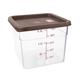 Hygiplas Square Food Storage Container Lid Brown Medium