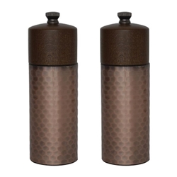 Olympia Copper Wood Salt and Pepper Mill Set (2 Pack)