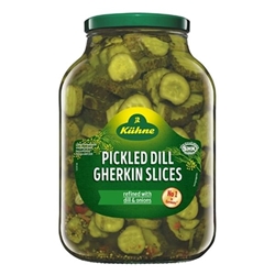 Kuhne Dill Gherkin Slices 2.45kg (NDW 1.32kg)