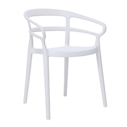 Bolero Mateo Café Chairs White (2 Pack)