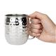 Olympia Barware Hammered Stainless Steel Mugs 440ml