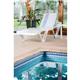 Polypropylene Sun Loungers White (Pack of 2)