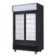 Polar G-Series Upright Sliding Door Display Cooler with Light Box 950Ltr Black