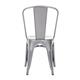 Bolero Bistro Steel Side Chairs Gun Metal Grey (4 pack)