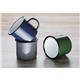 Olympia Enamel Mugs Green 350ml (Pack of 6)