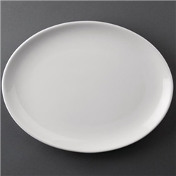 Olympia Athena Hotelware Oval Coupe Plates 254x197mm (12 Pack)
