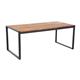 Bolero Acacia Wood and Steel Rectangular Industrial Table 1800mm