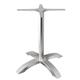Bolero Brushed Aluminium Four Leg Table Base