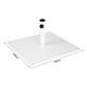 Bolero Flat Metal Parasol Base White - 18kg